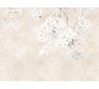 Livingwalls Carta da parati fotografica 399191 con motivo floreale in beige, crema, grigio, 3,71 m x 2,80 m, made in Germany