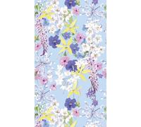 Livingwalls - Carta da parati in tessuto non tessuto, motivo fiori in lilla, giallo e blu, decorazione da parete per vari ambienti, XXL, 2,80 m x 1,59 m
