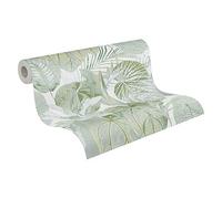 Tropicale Foglie Parati AS Creation 39355-4 Grigio Oro Botanico Trama Vinile
