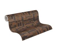 livingwalls Hot Spots carta da parati in tessuto non tessuto etnico 10,05 m x 0,53 m - marrone, nero - carta da parati grafica - 782046