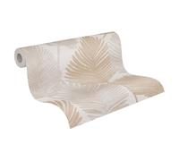 Livingwalls Hot Spots carta da parati in tessuto non tessuto Floral 10,05 m x 0,53 m - crema, beige, grigio, metallizzato - carta da parati moderna - 786731