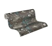Livingwalls Michalsky 399792 - Carta da parati in tessuto non tessuto, motivo floreale, colore: nero, grigio, blu