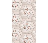 Livingwalls Travel Styles - Carta da parati in tessuto non tessuto, carta da parati astratta in bianco e crema, per diversi ambienti, 1,59 m x 2,80 m