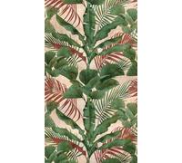 Livingwalls Travel Styles - Carta da parati in tessuto non tessuto, con beve in foglia, verde e beige, per ambienti diversi, 1,59 m x 2,80 m