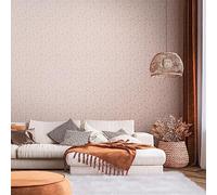 Livingwalls Travel Styles - Carta da parati in tessuto non tessuto, con tralci di arbusti in rosa e bianco, per diversi ambienti, 10,05 m x 0,53 m