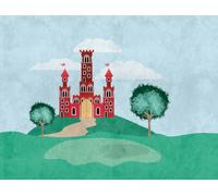 Livingwalls WTD 382991 - Carta da parati fotografica, motivo: castello di castello, per bambini, 3,71 x 2,80 m, made in Germany