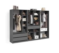 Livinity Armadio Trento, Antracite, | Set di 3