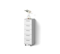 Livinity Cassettiera da bagno Eisak, Bianco, 30 x 95 cm
