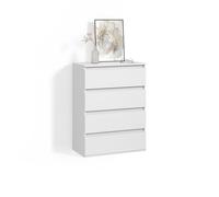 Livinity Cassettiera Garda, Bianco, 74 x 99.6 cm con 4 cassetti