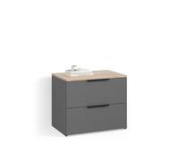 Livinity Cassettiera Piave, Antracite, 60 x 50 cm | con 2 cassetti