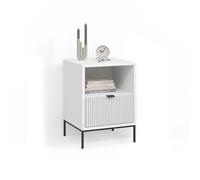 Livinity Comodino Aterno, Bianco, | con 1 cassetto