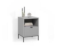 Livinity Comodino Aterno, Grigio, | con 1 cassetto