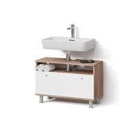 Livinity Mobile sotto lavabo Fucino, Sonoma/Bianco, 80.2 x 54 cm con cassetto