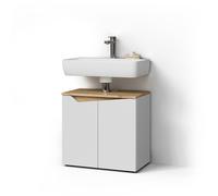 Livinity Mobile sotto lavabo Timavo, Bianco, 60 x 57.5 cm con 2 porte