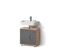Livinity Mobile sottolavabo per bagno Eisak, Quercia dorata, 60 x 60 cm
