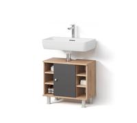 Livinity Mobile sottolavabo per bagno Fucino, Antracite/quercia dorata, 60 x 54 cm