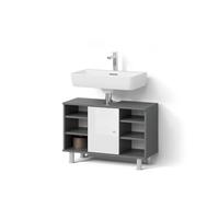 Livinity Mobile sottolavabo per bagno Fucino, Bianco lucido, 80 x 54 cm