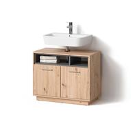 Livinity Mobile sottolavabo per bagno Temo, Rovere artigianale/antracite, 80 x 64 cm