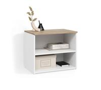 Livinity Mobile tv Piave, Bianco/Sonoma, 60 x 50 cm con 2 scomparti
