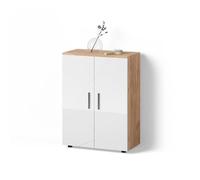 Livinity Mobiletto bagno Ronco, Bianco lucido/oro power oak, 60 x 81 cm