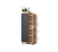 Livinity Mobiletto midi Marano, Antracite, 50 x 128 cm con porta e vani aperti
