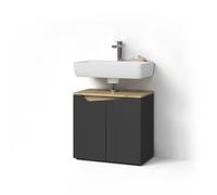 Livinity Mobiletto per lavabo Timavo, Antracite, 60 x 57.5 cm con 2 porte