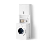 Livinity Mobiletto per lavatrice Ronco, Bianco lucido, 64 x 190.5 cm
