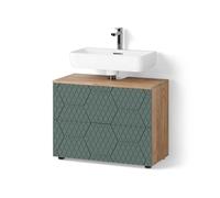 Livinity Mobiletto Ronco, Verde, 80 x 58.6 cm | con 2 cassetti