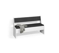 Livinity Panca ad angolo Tiberio, Bianco, 41.5 x 136.6 cm