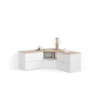 Livinity Parete attrezzata soggiorno Piave, Bianco, 3 parti