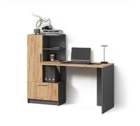 Livinity Scrivania Lorena, Antracite/Rovere dorato, 150 x 120.1 cm