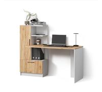 Livinity Scrivania Lorena, Rovere bianco/dorato, 150 x 120.1 cm