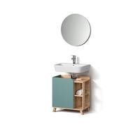 Livinity Set di mobili da bagno Marano, Grigio-blu, 2 parti