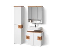 Livinity Set di mobili da bagno Tanaro, Bianco, 3 parti, con colonna