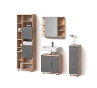 Livinity Set mobili bagno Eisak, Rovere, 4 parti