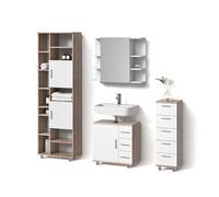 Livinity Set mobili bagno Eisak, Sonoma, 4 parti