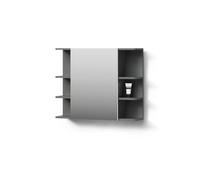 Livinity Specchio contenitore bagno Fucino, Antracite, 79.6 x 64 cm