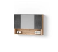 Livinity Specchio contenitore bagno Ronco, Antracite puntinato, 80 x 55 cm