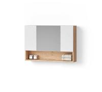 Livinity Specchio contenitore bagno Ronco Bianco lucido/Rovere 80.1x55 cm