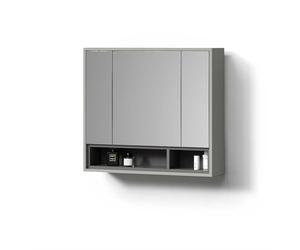 Livinity Specchio contenitore bagno Temo, Grigio/antracite, 80 x 72 cm