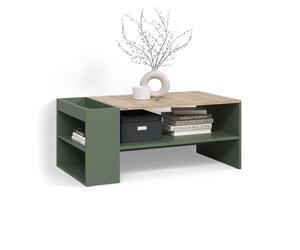 Livinity Tavolino da salotto Piave, Verde, | con ripiani