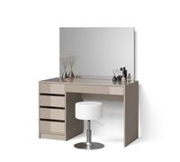 Livinity Tavolino da toilette Imola, Grigio, 120 cm con sgabello