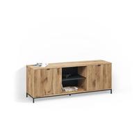 Livinity Tavolo basso Aterno, Quercia vichinga, 150 x 60 cm | con 2 porte