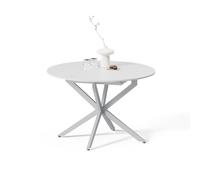 Livinity tavolo da pranzo allungabile Firenze Bianco/Grigio 120x120 cm