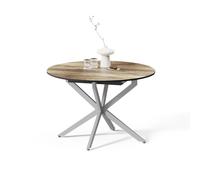 Livinity tavolo da pranzo allungabile Firenze, Rovere rustico/grigio, 120 x 120 cm Estensibile