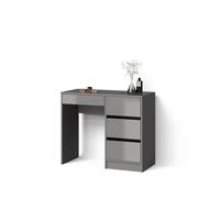 Livinity Tavolo da toeletta Imola, Grigio, con 4 cassetti