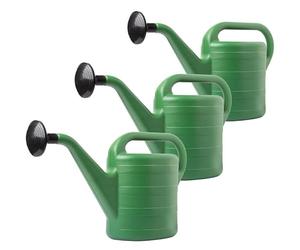 LIVINJA - Robusto annaffiatoio da 10 l, classico verde, set da 3 pezzi, ideale per ogni giardiniere, resistente ai raggi UV, con ugello rimovibile