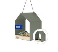 LIVLIG - Casetta per uccelli in metallo, 2 in 1 e abbeveratoio per uccelli da appendere, resistente alle intemperie, per uccelli tutto l'anno, balcone e giardino, design moderno, colore: verde