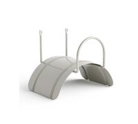 Livlig53 LIVLIG portagomma a parete, portagomma da giardino in acciaio, portagomma per tubi da giardino da 1/2” fino a 30m, colore: Greige/Grigio
