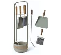 LIVLIG - Posate per camino, moderne, di alta qualità, con gancio, spazzola per camino e pala, accessori per camino e forno, colore: verde